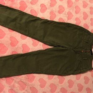 Dark green high waisted curvy jeans